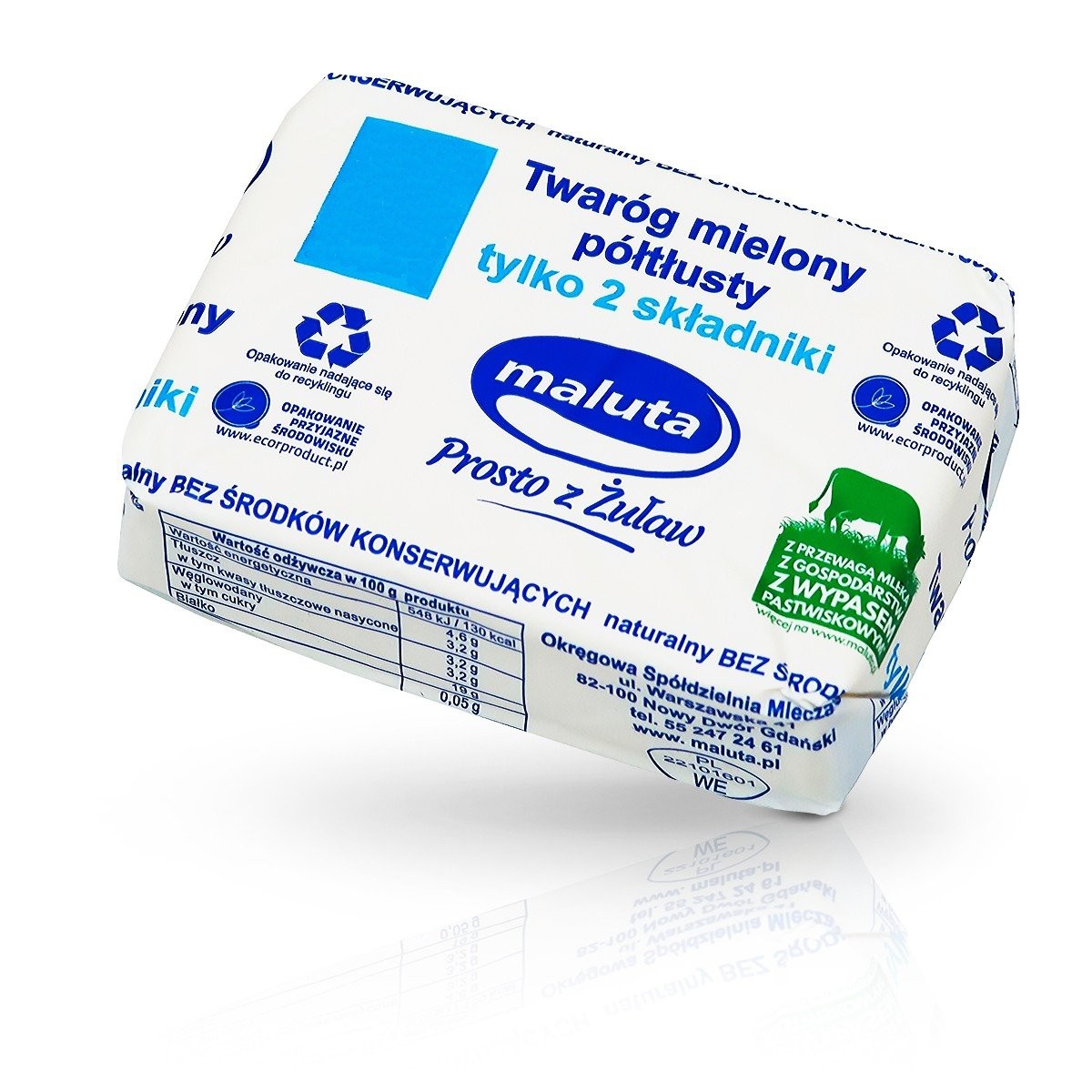 Twaróg półtłusty mielony kostka 200g